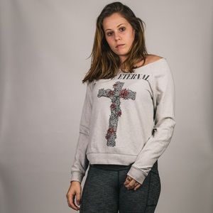 LOVE ETERNAL CUT SWEATSHIRT